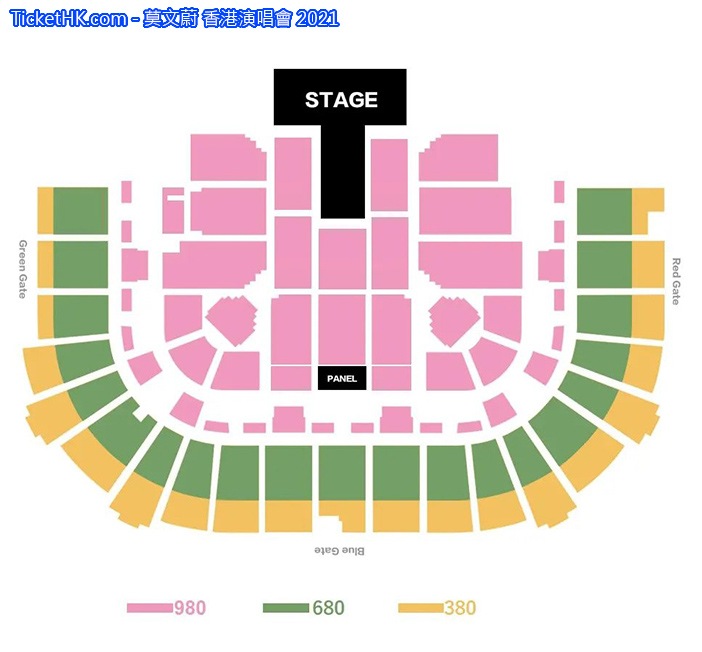 莫文蔚 香港演唱會 2021 座位表 Seating Plan