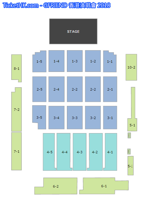 GFRIEND 香港演唱會 2018 座位表 Seating Plan