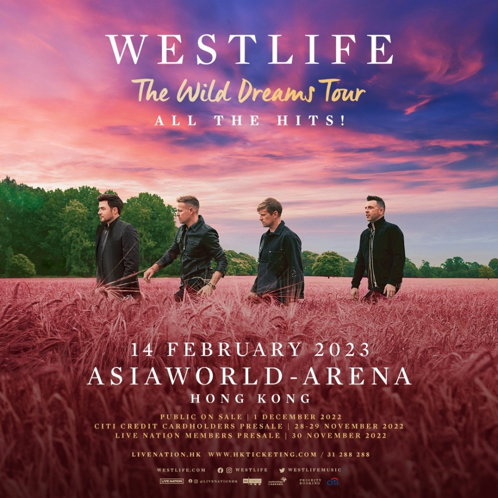 Westlife 香港演唱會 2023 宣傳海報 Poster Westlife 香港演唱會 2023 官方宣傳海報 Poster